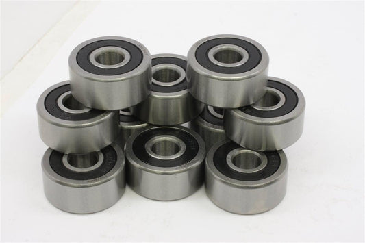 R16-2RS 1x2x1/2 inch Sealed Bearing Pack of 10 - VXB Ball Bearings