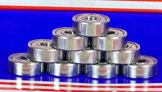 R4AZZ 1/4x3/4x9/32 inch Shielded Miniature Bearing Pack of 10 - VXB Ball Bearings