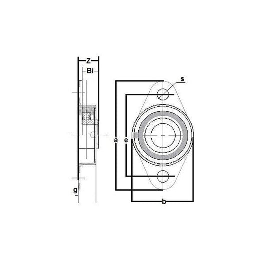 RCSMRFZ-16S Bearing Flange Insulated Pressed Steel 2 Bolt 1 Inch - VXB Ball Bearings