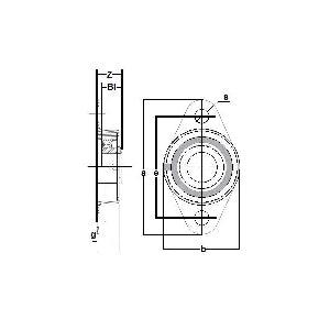 RCSMRFZ-16S Bearing Flange Insulated Pressed Steel 2 Bolt 1 Inch - VXB Ball Bearings