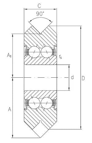RM4-2RS 15mm V-Groove Guide Bearing Sealed - VXB Ball Bearings