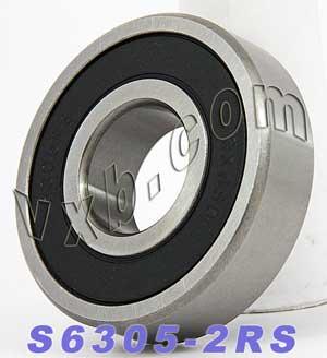 S6305-2RS Stainless Steel Bearing Sealed 25x62x17 - VXB Ball Bearings
