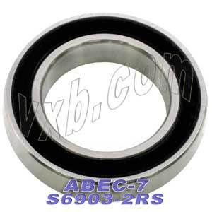S6903-2RS Premium ABEC-7 Bearing 17x30x7 Stainless Steel Sealed Bearings - VXB Ball Bearings