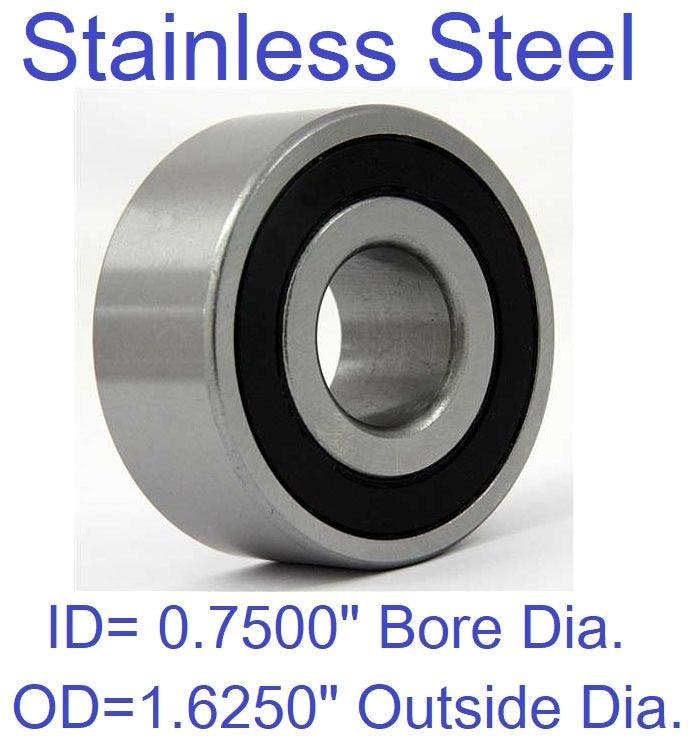S88630-2RS Bearing Stainless Steel Sealed 3/4x1 5/8x1/2 inch Bearings - VXB Ball Bearings