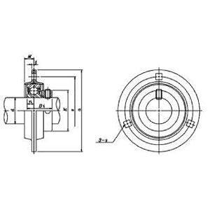 SAPF206-20 Pressed Steel Housing Bearing with Eccentric Collar Lock 3-Bolt Mounted - VXB Ball Bearings