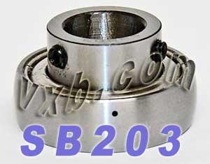 SB203 Bearing 17mm Bore Insert Mounted Bearings - VXB Ball Bearings