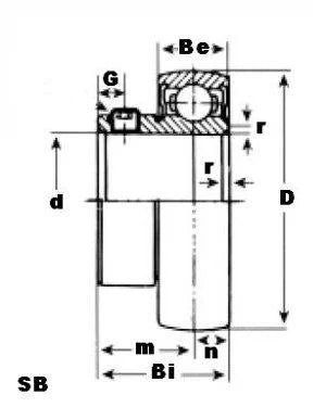 SB205 Bearing 25mm Bore Insert Mounted Bearings - VXB Ball Bearings