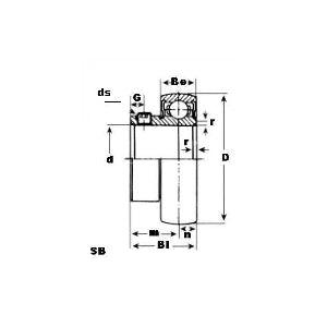 SB206-20 Bearing 1 1/4 Inch Bore Insert Mounted Bearings - VXB Ball Bearings