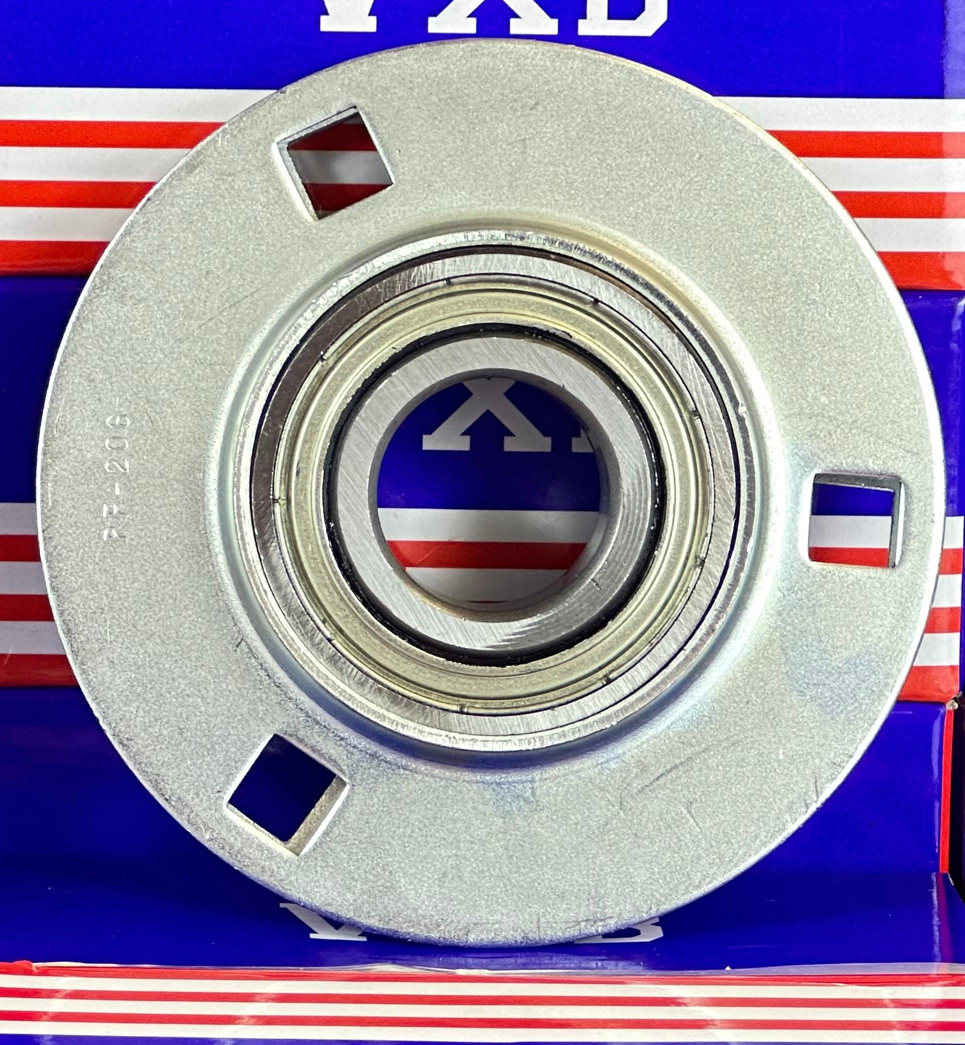 SBPF206-18 Pressed Steel Housing Bearing 3-Bolt Flanged Mounted - VXB Ball Bearings