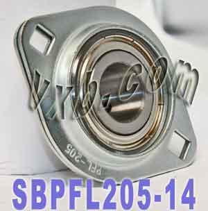 SBPFL205-14 Pressed Steel Housing Unit 2-Bolt Flanges Bearings - VXB Ball Bearings