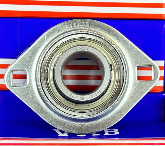 SBPFL206-18 Pressed Steel Bearing 2-Bolt 1 1/8 inch Flanged Mounted - VXB Ball Bearings