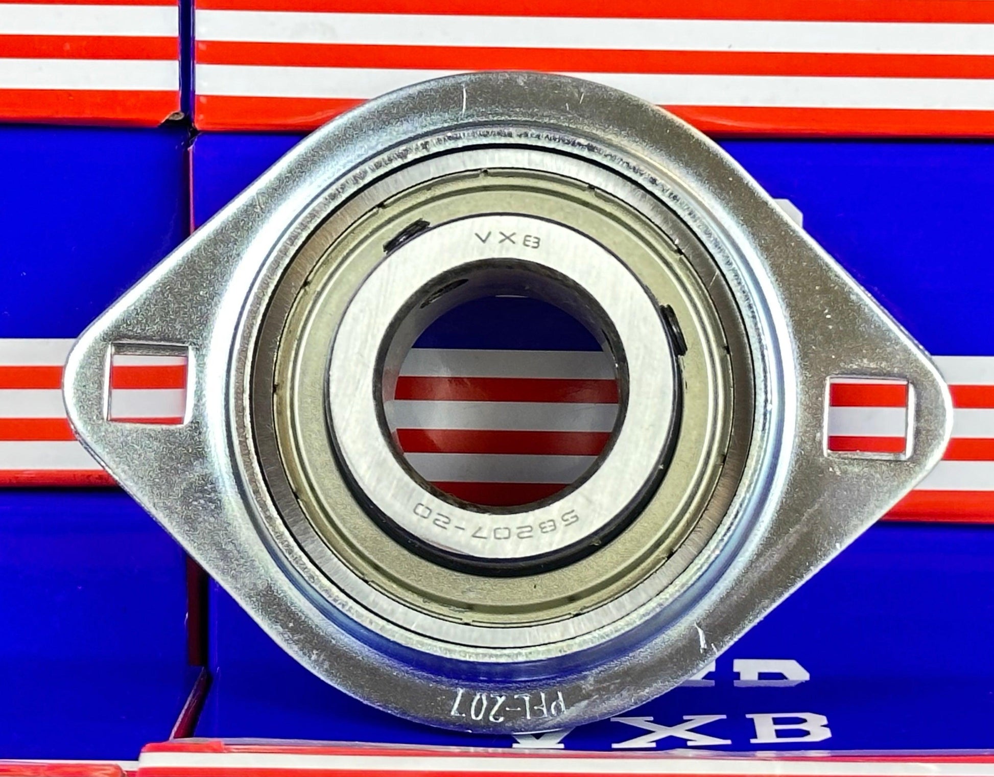 SBPFL207-20 Pressed Steel Bearing 2-Bolt 1 1/4 inch Flanged Mounted - VXB Ball Bearings