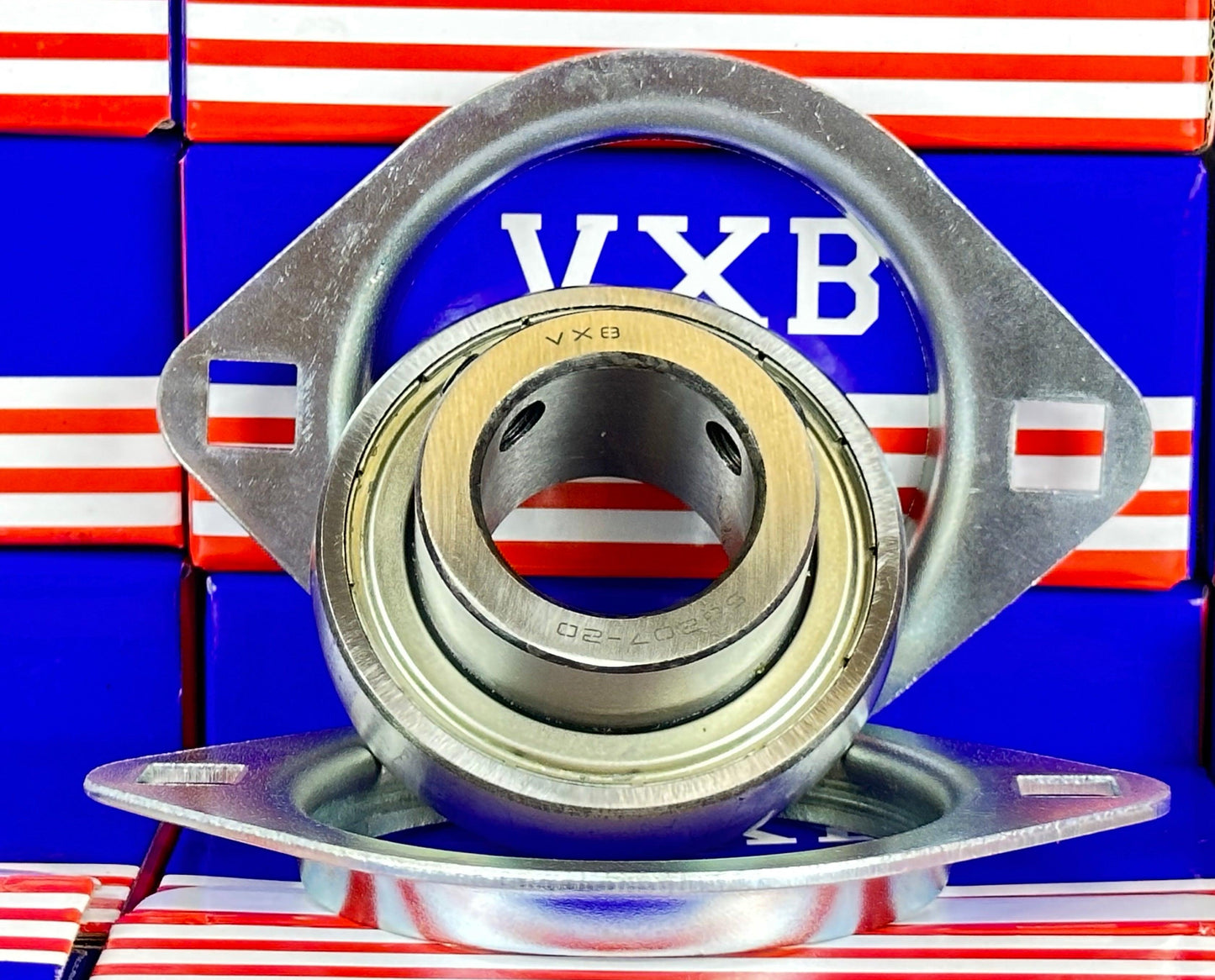 SBPFL207-20 Pressed Steel Bearing 2-Bolt 1 1/4 inch Flanged Mounted - VXB Ball Bearings