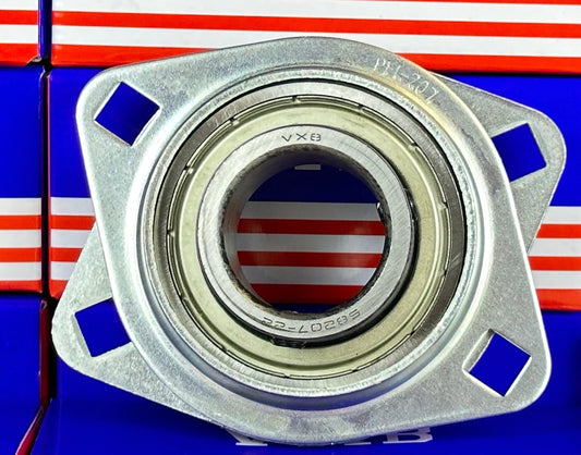 SBPFL207-22 Pressed Steel Bearing 2-Bolt 1 3/8 inch Flanged Mounted - VXB Ball Bearings