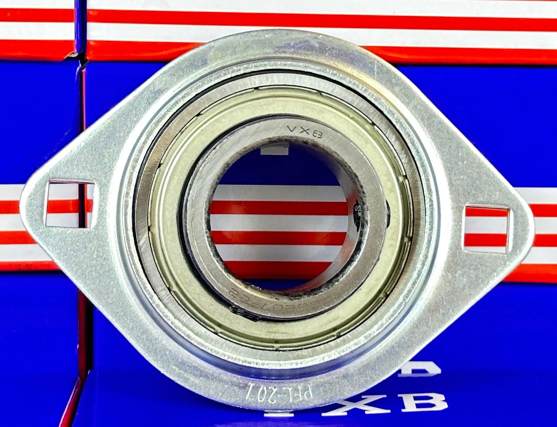 SBPFL207-22 Pressed Steel Bearing 2-Bolt 1 3/8 inch Flanged Mounted - VXB Ball Bearings