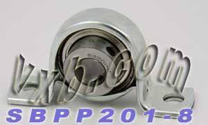 SBPP201-8 1/2 Pressed Steel Bearing 2-Bolt Flanged Mounted Bearings - VXB Ball Bearings