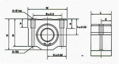SC30UU 30mm Slide Unit Ball Bushing Block Linear Motion - VXB Ball Bearings