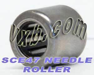 SCE47 Miniature Needle Bearing 1/4x7/16x7/16 inch - VXB Ball Bearings