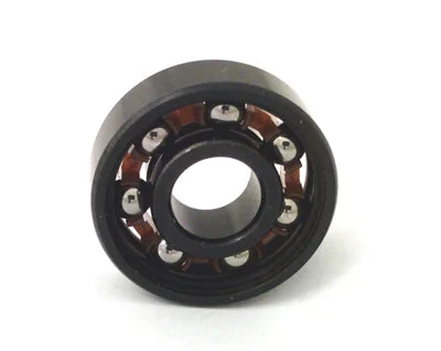 Set of 16 608B inline Roller Skate Black Open Bearings with Nylon Cage 8x22x7mm - VXB Ball Bearings