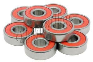 Set of 8 608-2RS 8x22x7 Skate Skateboard Sealed Bearings - VXB Ball Bearings