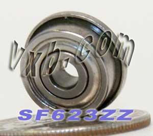 SF623ZZ Flanged Ball Bearings Stainless Steel Shielded 3x10x4mm - VXB Ball Bearings