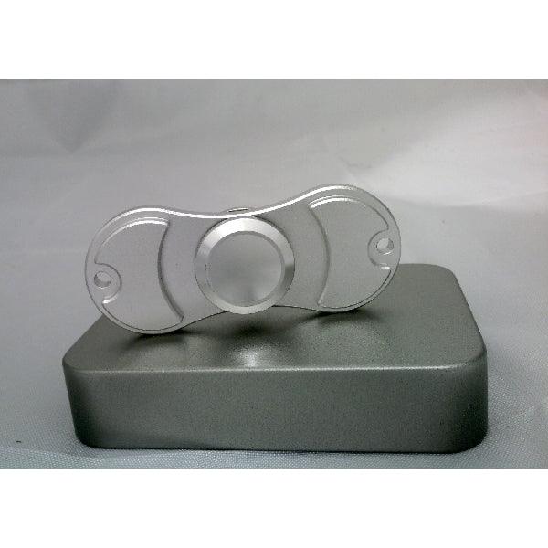 Silver look Aluminum Dual Fidget Hand Spinner Toy 42Q - VXB Ball Bearings