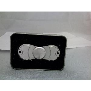 Silver look Aluminum Dual Fidget Hand Spinner Toy 42Q - VXB Ball Bearings