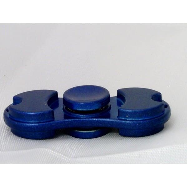 Small Blue Aluminum Dual Fidget Hand Spinner Toy 42Q - VXB Ball Bearings