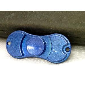 Small Blue Aluminum Dual Fidget Hand Spinner Toy 42Q - VXB Ball Bearings