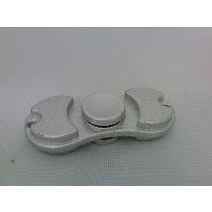 Small Silver look Aluminum Dual Fidget Hand Spinner Toy 42Q - VXB Ball Bearings