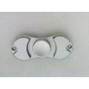 Small Silver look Aluminum Dual Fidget Hand Spinner Toy 42Q - VXB Ball Bearings