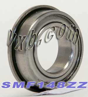 SMF148ZZ Flanged Bearing Shielded Stainless Steel 8x14x4 Bearings - VXB Ball Bearings