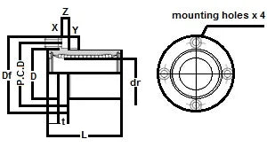 SMSF16UUE NB 16mm Slide Bush Ball Bushings Linear Motion Bearings - VXB Ball Bearings