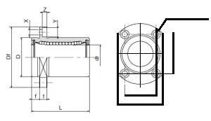 SMST25UUE NB 25mm Slide Bush Bushings Motion Linear Bearings - VXB Ball Bearings