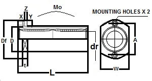 SMST6WUUE NB 6mm Slide Bush Bushings Miniature Motion Linear Bearings - VXB Ball Bearings