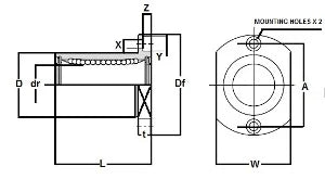 SMT6GUU NB 6mm Slide Bush Bushings Miniature Motion Linear Bearings - VXB Ball Bearings