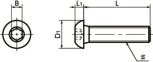 SNBS-#5-40-3/8 NBK Hex Socket Head Cap Screws - Inch Thread- Pack of 10. Made in Japan - VXB Ball Bearings