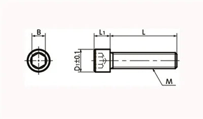 SNS-M4-8-SD NBK Black Socket Head Cap Screws with Small Head - Pack of 10 Made in Japan - VXB Ball Bearings