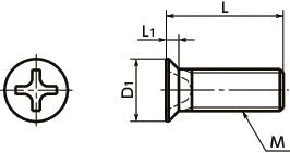 SNZF-M2-3-TBZ-NBK 3mm Long Cross Recessed Flat Head Machine Screws for Precision Instruments - VXB Ball Bearings