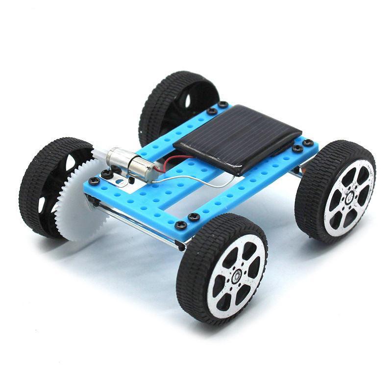 Solar Power Powered Blue Toy Car Kit STEM DIY 3.19"x 2.95"x 1.26" Inch 42Q - VXB Ball Bearings