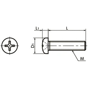 SPA-M2-3-P-NBK Plastic Screw - Cross Recessed Pan Head Machine Screws - RENY made in Japan - VXB Ball Bearings