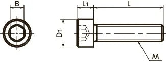 SPS-M8-30-C NBK Plastic Screw - Socket Head Cap Screws - PPS Pack of 5 Screws - Made in Japan - VXB Ball Bearings