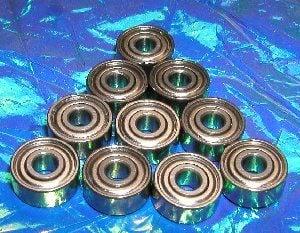 SR166ZZ 3/16x3/8x1/8 inch Stainless Steel Shielded Bearings Pack of 10 - VXB Ball Bearings