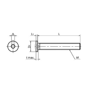 SSHS-M5-60-FT NBK Socket Head Cap Screws with Special Low Profile - Full Thread Pack of One Made in Japan - VXB Ball Bearings