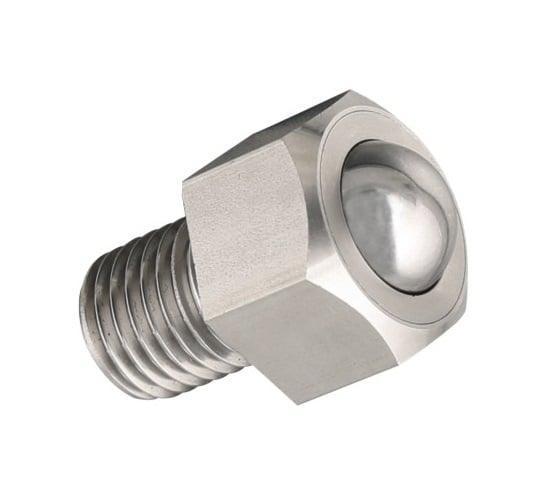 Stainless Steel Hex M16 Bolt Hexagon Head Screw Type Ball Transfer Unit for Upward Facing Applications - VXB Ball Bearings
