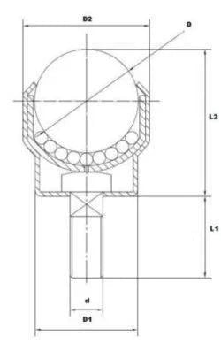 Stud Ball Transfer M8x1.25 mm Pack of 10 Ball Unit - VXB Ball Bearings