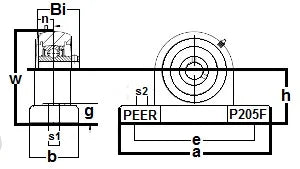 SUCP206-18-PBT Stainless Steel Pillow Block 1 1/8 Mounted Bearings - VXB Ball Bearings