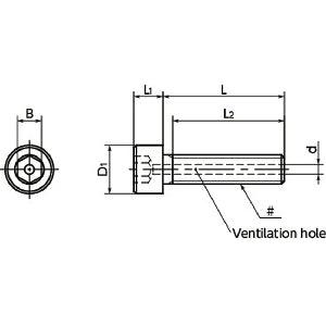 SVSS-#4-40-3/16-NBK Hex Socket Head Cap Vacuum Vented Screws-Pack of 10 - VXB Ball Bearings
