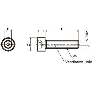 SVST-M4-8 NBK Hex Socket Head Cap Vacuum Vented Screws with Ventilation Hole - Titanium M4 length 8mm Made in Japan - VXB Ball Bearings