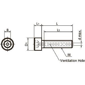 SVSX-M4-8-88 NBK Hex Socket Head Cap Vacuum Vented Screws with Ventilation Hole - High Intensity stainless M4 length 8mm Made in Japan - VXB Ball Bearings